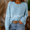 Sweaters Botones Celeste