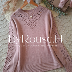 Alternative view of Sweaters Calado Rosa Nude