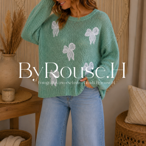 Sweaters Coquette Verde Jade - Imagen 2