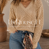 Sweaters Escote V Beig